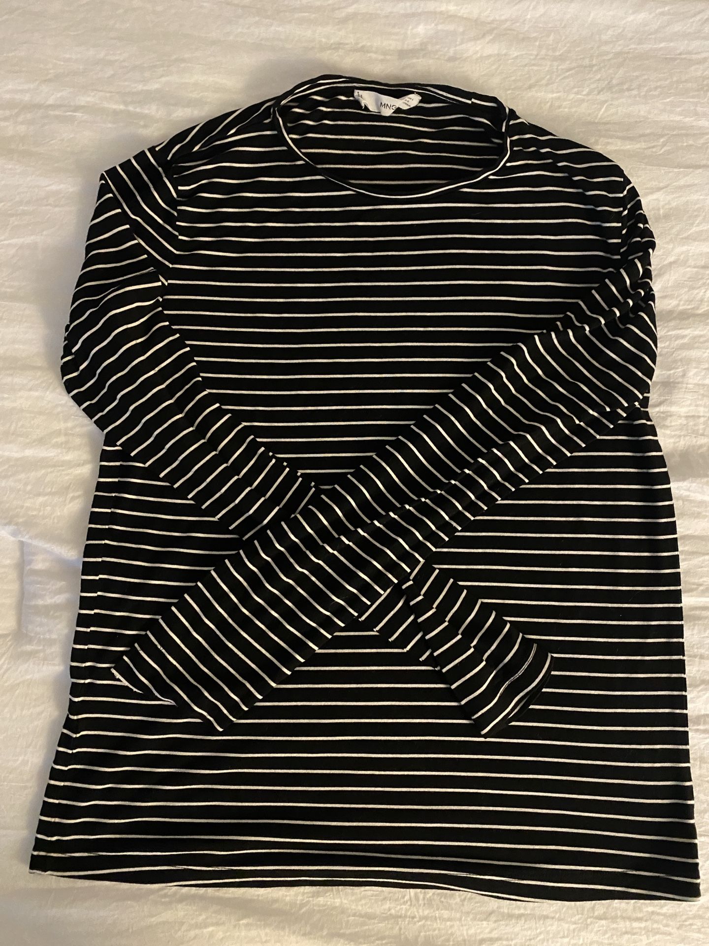 Large Black/White Stripe Long Sleeve Shirt