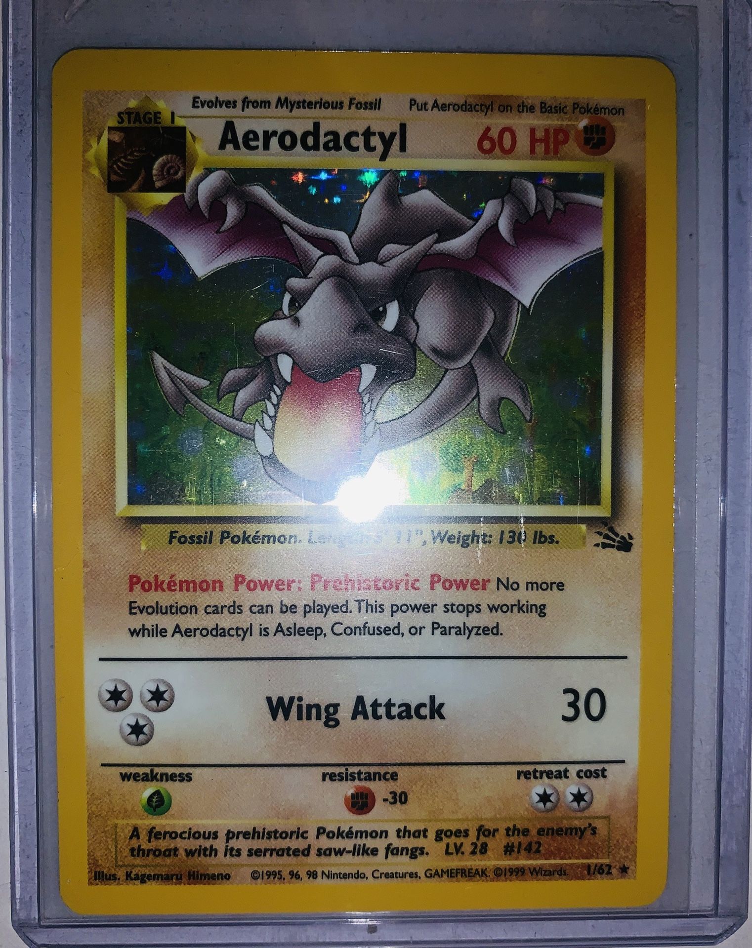 Aerodactyl Rare Holo Pokémon Card