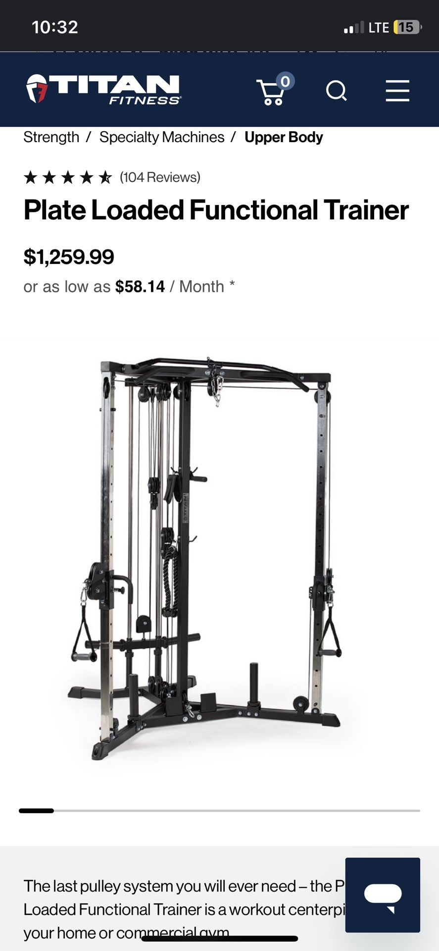 Titan Fitness Plate Loaded Functional Trainer for Sale in Garden Grove CA OfferUp