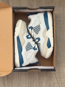 Air Jordan 4 Toddler Sneakers White Blue size 7c