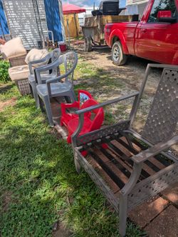 (3) ADULT CHAIRS/TWO KID CHAIRS ALL (5) CHAIRS $30