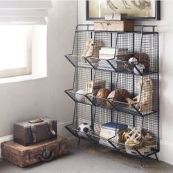 RH INDUSTRIAL WIRE 9-CUBBY STORAGE - ZINC