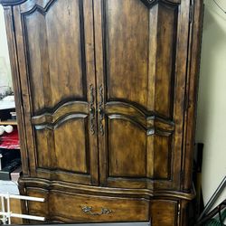 Armoire / Dresser Wood Stand And Day Bed With Mattress