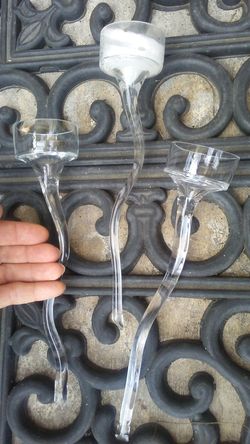 3 Squiggle Tea Light Candle Holders