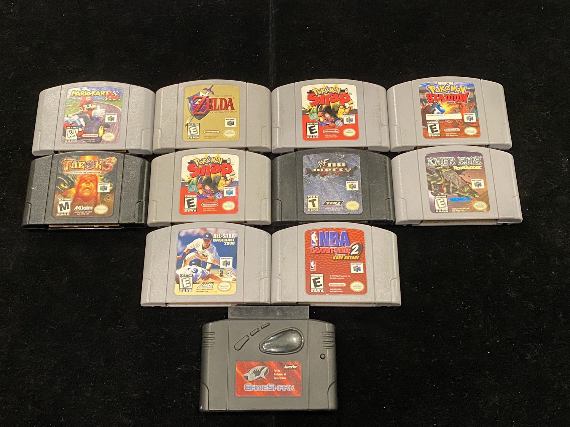 WHOLESALE LOT Nintendo 64 N64 Games(ZELDA MARIOKART POKÉMON STADIUM + GAMESHARK)