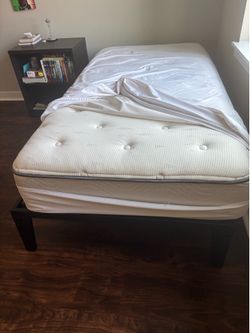 Twin mattress + metal frame