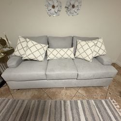 Light Gray Couches With Pillows Included 