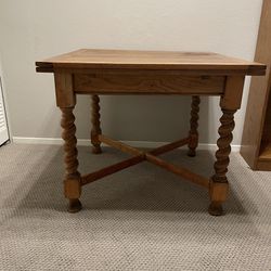 Antique Wood Expandable Table