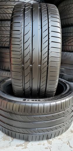 275/40/20 CONTINENTAL SPORT CONTACT SSR 98% TREAD BMW X5 X6 CHEVY DODGE MUSTANG