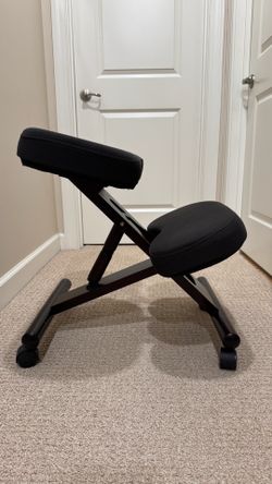 FOR SALE: WorkSmart Ergonomic Kneeling Desk Chair (Mahogany Frame) - $75 OBO