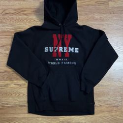 Supreme NY MMXIX Hoodie - Black/Red - Size M (2019 Drop)