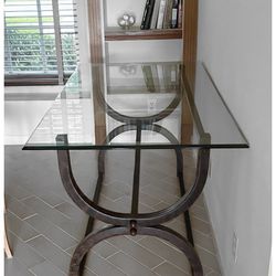 Elegant Bevel Edge Console Table 