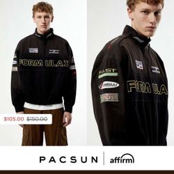 Formula 1 Bomber Jacket With Patches Size Medium 