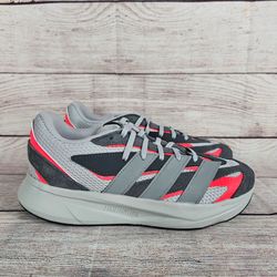 Adidas Unisex Kids Lightblaze Grey Lucid Red Shoes Sneakers Size 6 JR0821 NWOB