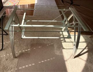 Almost new glass desk