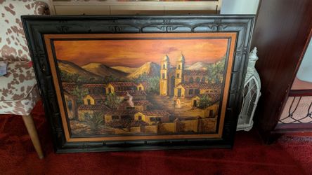 Vintage 1960s Mexicana Art Painting