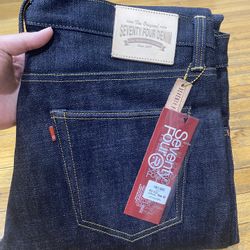 74 Denim Raw Selvage Redline Heavy weight 22oz. Denim NWT W40xL34
