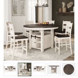 7 Piece Farmhouse Dinning Set
