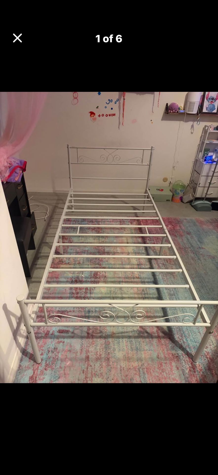 Twin bed frame, Mattress And boxspring Set