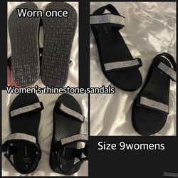Women’s Size 9 Like New Rhinestone Sandals $6 