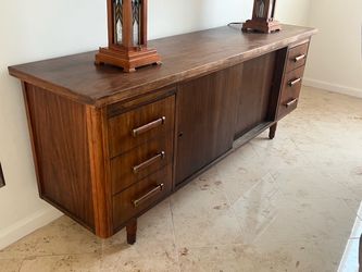 Mid Century Wood Credenza