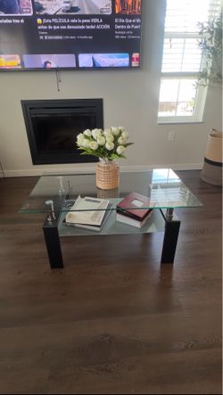 Glass coffee table