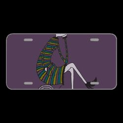 License Plate Novelty Car Front Sad Woman Esteem Doubt Art Sad Woman