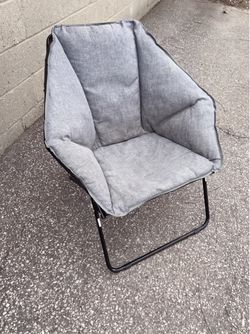 Zenithen Hexagon Folding Accent Chair (Grey)