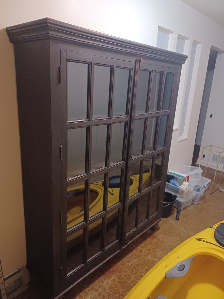 Wood & Glass Curio Cabinet