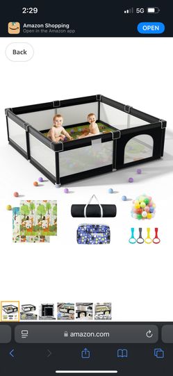 LUTIKIANG Extra Large 79" x 71" Baby Playpen