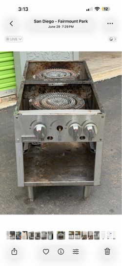 Commercial 2-Burner Gas Range Hot Plate