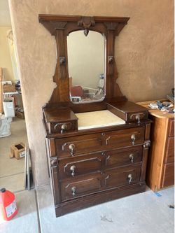 Dresser with mirror