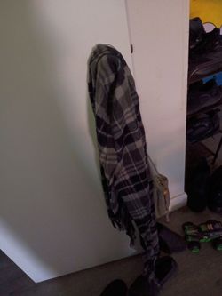 Black and Gray Plaid WinterScarf
