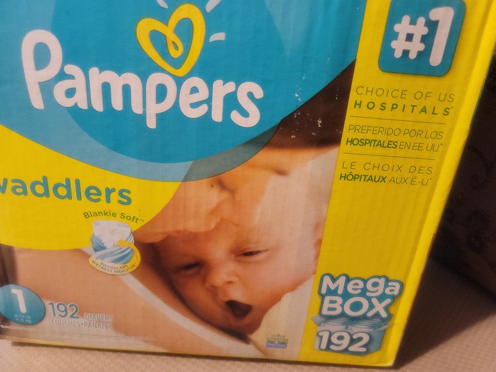 SIZE 1 Pampers Swaddlers 192ct