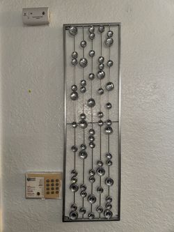 Silver crystal wall decor