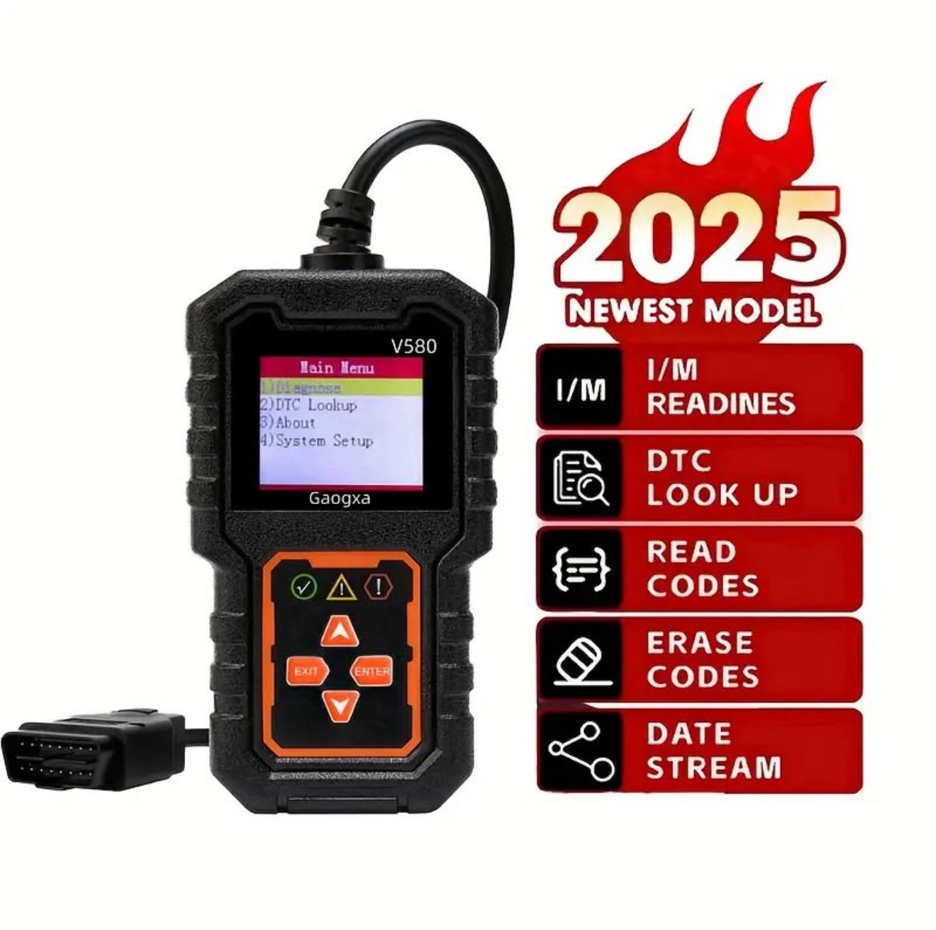 OBD2 Diagnostic Scanner - Car Engine Fault Code Reader Scan Tool