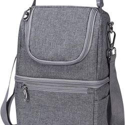 Insulated Baby Bottle Bag, Multi-Function Breastmilk Cooler Bag, Fit as Wine Carrier or for Milk Bottles Like Dr. Brown, Comotomo, Philips, Nuk, Lansi