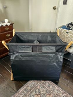 Divided Laundry Hamper with Wooden Frame