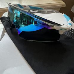 White Blue Lens Sunglasses Encoder Oakkl Men Sports Work