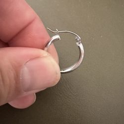 Small 14k single hoop earring 
