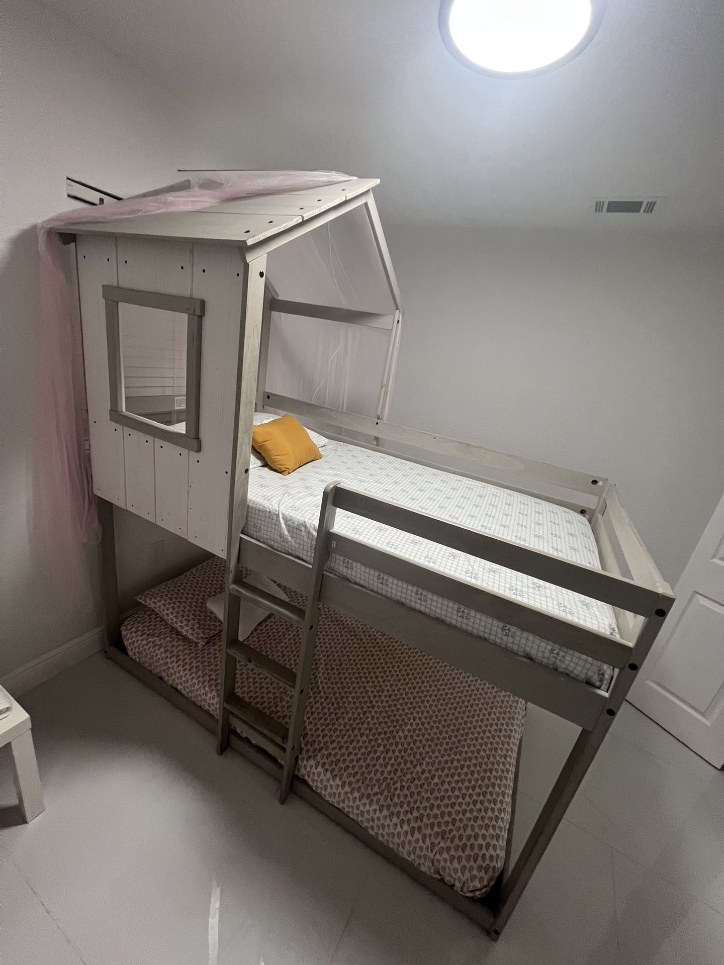 Kids Loft House Bunk Bed Twin Over Twin