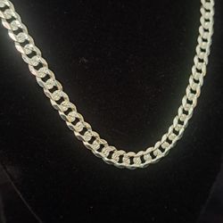 Cadena De Plata Italiana 22” 7mm