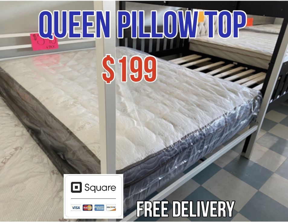 New Queen Pillow Top Mattress $199