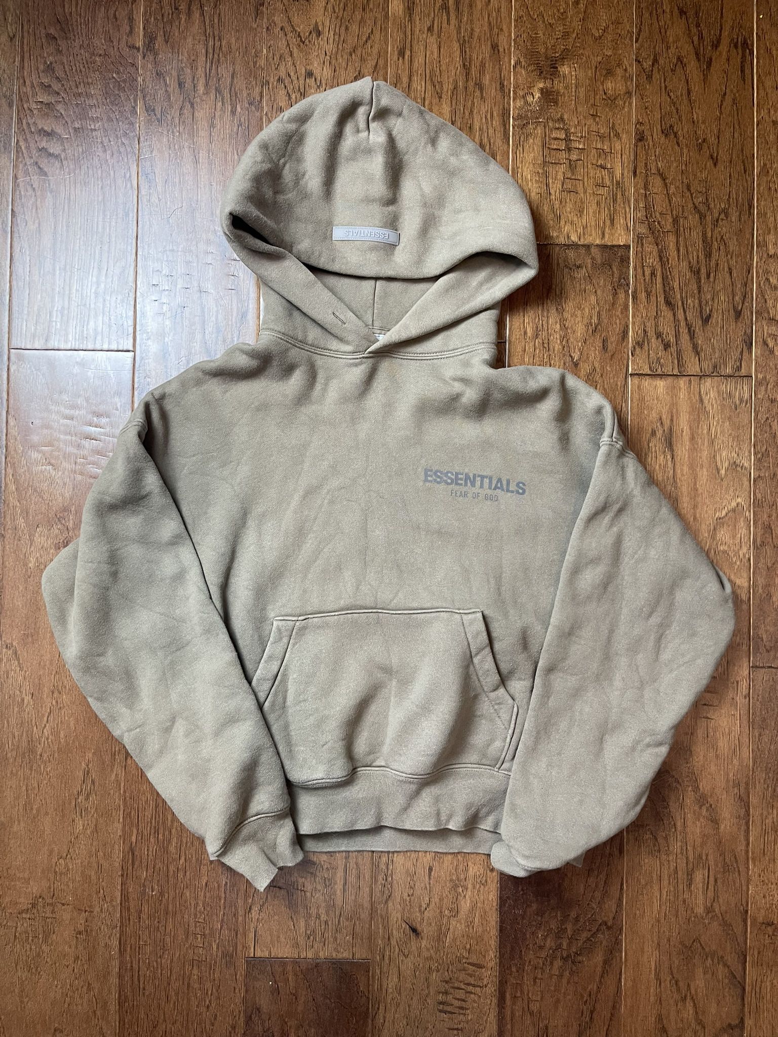 Kids Essentials Fear of God Hoodie - Oatmeal, size M (8)