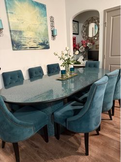 Dining table with 8 chairs
