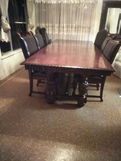 Wood dining table