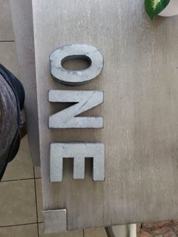 Metal ONE letters