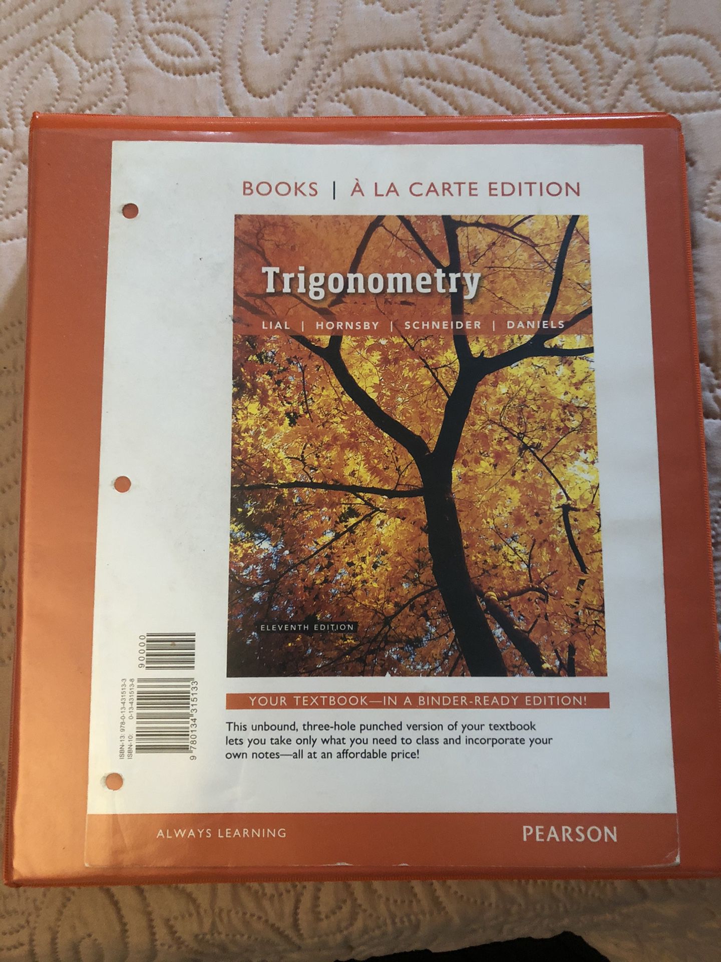 Trigonometry A la Carte Edition “11th Edition” Pearson Loose-leaf