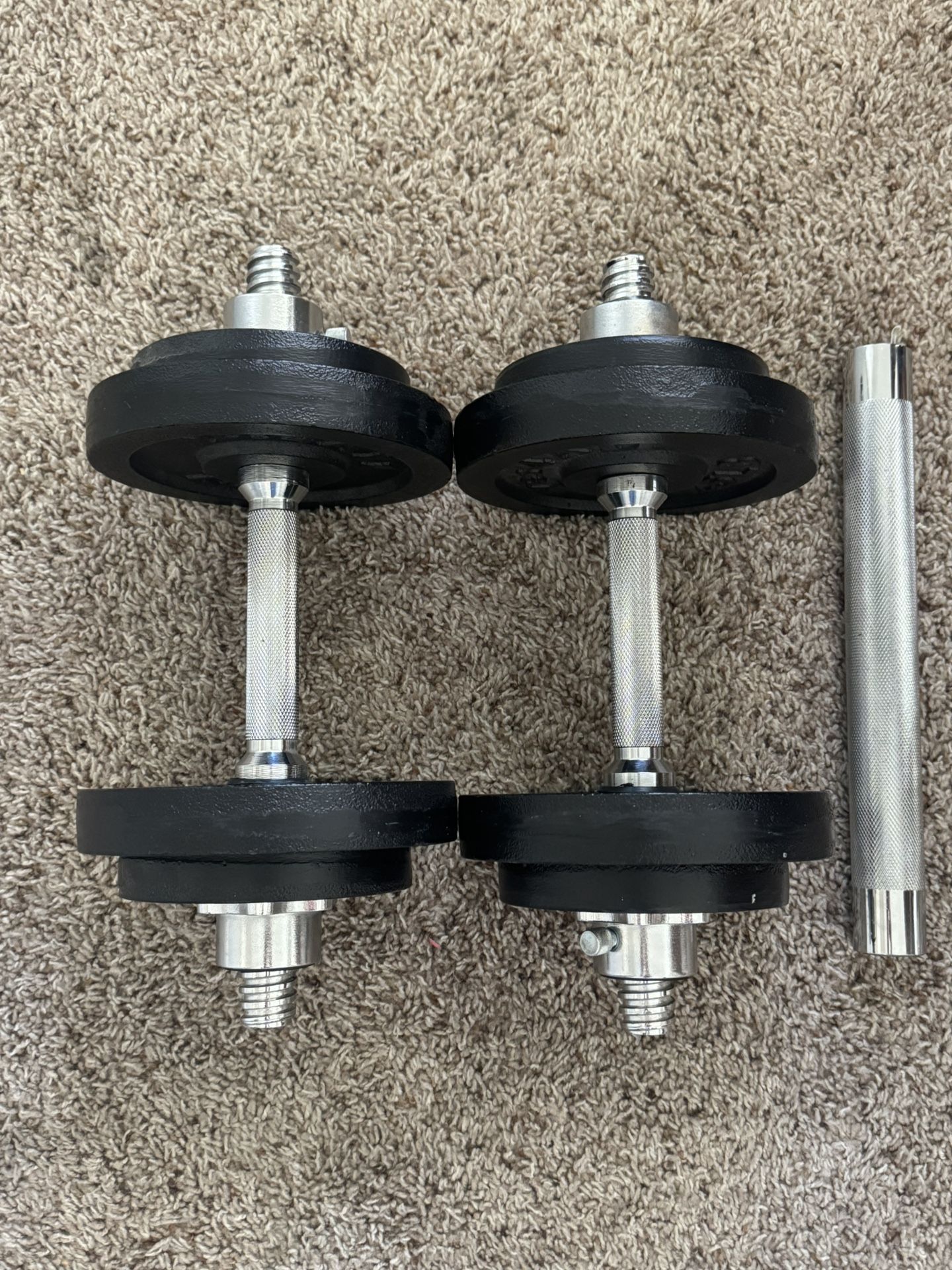 Adjustable Dumbell/barbell Set 40lb Total