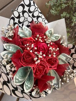 Red Glitter Grad Bouquet